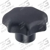 JW WINCO Hand Knobs; Star Knobs: 7 Point, Plastic w/ SS Thread, M10 Thread, 18 mm Thread Lg (MPN 6336-KT-63-M10-K-NI). Key specifications — Brand: JW WINCO.