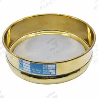 EISCO SCIENTIFIC Standard Stainless Steel Cloth Test Sieve: Stainless Steel, 8 in Outside Dia (MPN BI0139BRF). Key specifications — Screen Material: Stainless Steel; Brand: EISCO SCIENTIFIC; Frame Material: Brass; Standards: ASTM E11; US Standard Screen Size: #230.