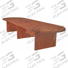REGENCY Conference Table: Racetrack Oval, Laminate, Cherry, 144 in Overall Lg, 52 in Overall Wd, PVC (MPN LCTRT14452CH). Key specifications — attr987891: Slab Leg; attr987894: Laminate; attr987867: PVC; attr987857: REGENCY; attr987872: Wood.