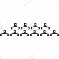 MILWAUKEE Socket Rail Clip: Black, 13/16 in Overall Wd, 2 in Overall Lg, Plastic (MPN 49-66-6739). Key specifications — attr1125348: Plastic; attr1125346: MILWAUKEE; attr1125347: Black.
