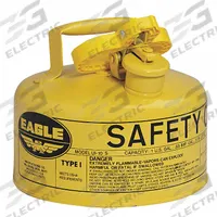 EAGLE Type I Safety Can: For Use With Diesel, 1 gal Capacity, Powder Coated Steel, Yellow (MPN UI10SY). Key specifications — Brand: EAGLE.