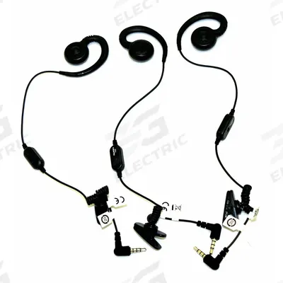 MOTOROLA Earpiece: Fits Motorola, For Bluetooth-Enabled Radios Series, D-Ring, Black - Motorola-Compatible Earpieces & Headsets