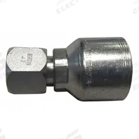 AEROQUIP Hydraulic Crimp Fitting: Steel x Steel, Straight, -32 For Hose Dash Size, JIC x Crimp (MPN 6SA32FJ32). Key specifications — Fitting Gender: Female x Genderless; Fitting Connection Type: JIC x Crimp; Thread Size: 2-1/2"-12; For Hose Dash Size: -32; Brand: AEROQUIP.