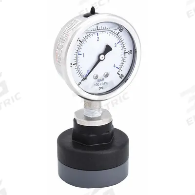 KODIAK Pressure Gauge with Diaphragm Seal: 0 psi to 60 psi, KC301, 2 1/2 in Dial - Dial Pressure Gauges with Thermoplastic Seal