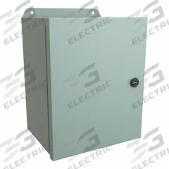 HAMMOND Electrical Enclosure: Steel, 10 in x 8 in x 6 in, NEMA 12/13/3R/4, w/Panel, Solid Cover (MPN EJ1086). Key specifications — Closure Method: Latches; Brand: HAMMOND; Knockouts: Not Included.