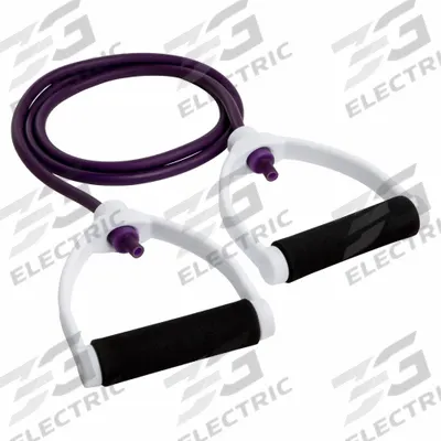CHAMPION SPORTS Exercise Resistance Band: Purple, 20 lb Resist Wt Equivalent - Resistance Tubing