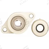 NTN 2 Bolt Flange Bearing: Radial Ball, 1 1/4 in Bore, Polymer, Set Screws, 5 53/64 in Lg, Rhombus (MPN SUCNFL206-20C0FG1). Key specifications — Bore Type: Cylindrical; Brand: NTN; Lubricant Material: FDA/USDA-H1 Solid Grease; Mounting Bolt Size: 3/8 in; System of Measurement: Inch; Included Bearing Cap: Open Cap.