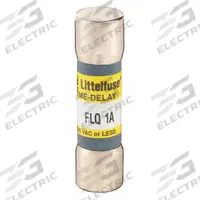 LITTELFUSE Fuse: FLQ Series, Midget, Time-Delay, 1 A, 500 V AC, 300 V DC, 13/32 in x 1 1/2 in (MPN FLQ001). Key specifications — Series: FLQ; Brand: LITTELFUSE.