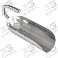 SANI-LAV Hand Scoop: 64 oz Capacity, Silver, 17 in Overall Lg, 6 in Overall Wd, Stainless Steel (MPN 45RB). Key specifications — attr920828: Yes; attr874515: SANI-LAV; attr874517: Silver; attr920827: No; attr874521: No.