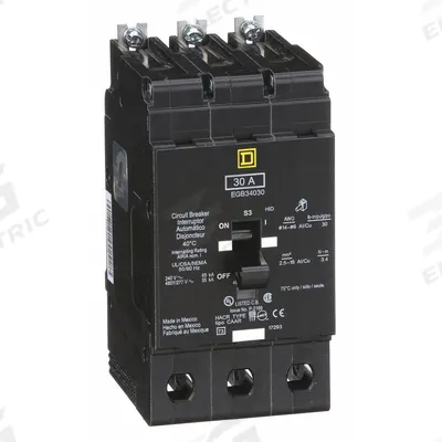 SQUARE D Miniature Circuit Breaker: 30 A, 480Y/277 V AC - EDB & EGB Series, Bolt-On Square D Miniature Circuit Breakers