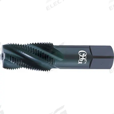 OSG Pipe and Conduit Thread Tap: 3/4"-14 NPT, 4 Flute, TiN Coated Cobalt (MPN 1744805) - Spiral-Flute Pipe Taps for Stainless Steel