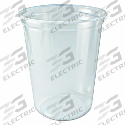 APPROVED VENDOR Disposable Carry-Out Food Container: Polypropylene, 1 Compartments, Clear - Round Plastic Containers