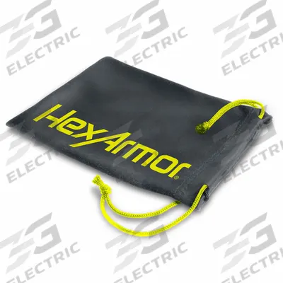 HEXARMOR Eyewear Microfiber Pouch: Drawstring Closure Type, Belt Clip Not Included - Bags for Safety Glasses