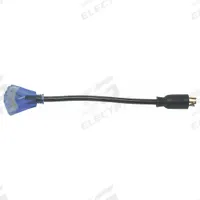 SOUTHWIRE Cord Adapter: 17 in Lg, 12 AWG, L5-20P Plug, 5-15R Receptacle, Black, 125V AC (MPN 65039501). Key specifications — Temperature Rating: -40° to 140°F; NEMA Plug Configuration: L5-20P; NEMA Receptacle Configuration: 5-15R; Brand: SOUTHWIRE.