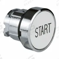 SCHNEIDER Flush Push Button: 22 mm Mounting Size, Metallic, Momentary (MPN ZB4BA133). Key specifications — Brand: SCHNEIDER; Action: Momentary; Legend: Start; Series: XB4; Push Button Material Type: Metallic.