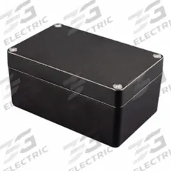 HAMMOND Enclosure: Die-Cast Aluminum, 6 in x 3 in x 2 in, NEMA 1/12/13/4/4X, Solid Cover, Screw On (MPN 1550Z116BK). Key specifications — Brand: HAMMOND; Closure Method: Screws; Enclosure Material: Die-Cast Aluminum; Knockouts: Not Included.