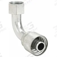 AEROQUIP Hydraulic Crimp Fitting: Steel x Steel, 90° Elbow, -20 For Hose Dash Size, ORS x Crimp (MPN 4SA20FRC20). Key specifications — Fitting Gender: Female x Genderless; Fitting Connection Type: ORS x Crimp; For Hose Dash Size: -20; Thread Size: 1-11/16"-12; Brand: AEROQUIP.
