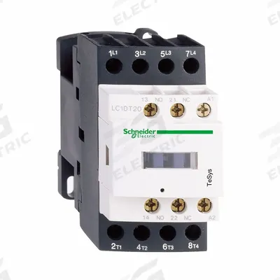 SCHNEIDER Magnetic Contactor: Non-Reversing, 4 Poles, 4NO Contacts, 40 A - Non-Reversing IEC Contactors
