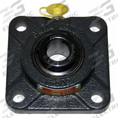 SEALMASTER 4 Bolt Flange Bearing: Radial Ball, 2 7/8 in Bore, Cast Iron, Set Screws, 7 3/4 in Lg (MPN SF-46). Key specifications — Bore Type: Cylindrical; Brand: SEALMASTER; Lubricant Material: NLGI #2 Equivalent; Mounting Bolt Size: 3/4 in; System of Measurement: Inch.