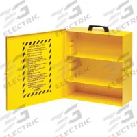 BRADY Lockout Station: Lockout Station, No Padlocks, Adj Shelf Lockout Station (MPN LC252M). Key specifications — Visibility Inside: None; Station Type: Lockout Station; Mounting Location: Wall; Portable: Yes; Material: Meta; Cover Type: Closed; Filled: No; Includes: Adjustable Shelf.