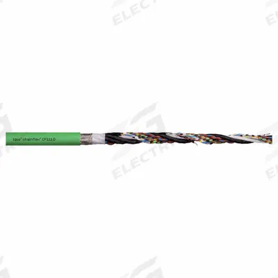 CHAINFLEX Measuring System Cable: (5) Pr 26 AWG (0.14)/(2) 20 AWG (0.50), Green - Servo Motor Feedback Cables