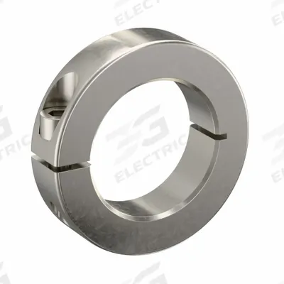 RULAND MANUFACTURING Shaft Collar: 1-Piece, Metric, Round, Clamp-On, 38 mm Bore Dia - Stainless Steel Shaft Collars