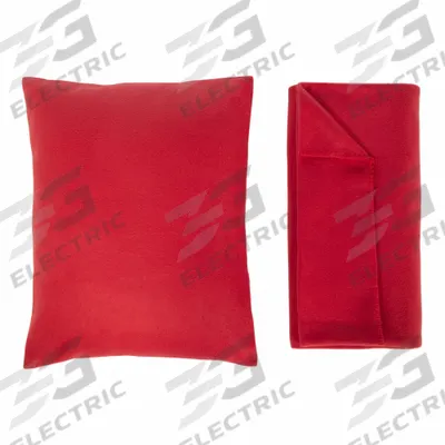 KAMP-RITE TENT COT Pillow and Blanket Set: Polyester, Orange/Red, 62 in Wd - Standard Disposable Blankets