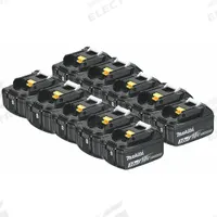 MAKITA Battery: LXT®, 3 Ah, 10 Batteries Included, Tabbed, 18V DC, 10 PK (MPN BL1830B-10)