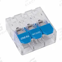 IDEAL Lever Wire Connector: 3 Port, 22 AWG – 10 AWG Solid Wire Size Range, 30 A, 600 V (MPN 30-16L33). Key specifications — attr1307071: IDEAL; attr1307104: Lever; attr1351713: In-Sure™ Lever.