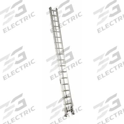 LOUISVILLE LADDER Extension Ladder: 36 ft Ladder Size, Aluminum, 300 lb Load Capacity - Lightweight Aluminum Extension Ladders