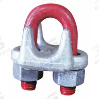 CROSBY Wire Rope U-Bolt Clip: 3/4 in Compatible Rope Dia, 18 in Rope Turnback Lg, Steel, U-Bolt Clip (MPN 1010195). Key specifications — Fabrication: Forged; Color: Red; Material: Steel; Brand: CROSBY.