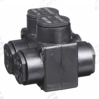 BURNDY Multitap Connector: 2 Port, Double-Sided Entry, 14 AWG – 2/0 AWG Wire Size, Black (MPN 1PLD2/02). Key specifications — Body Material: Aluminum; Brand: BURNDY.
