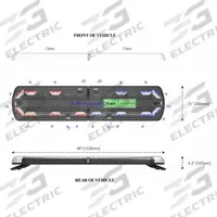 CODE 3 LED Lightbar: Emergency Vehicle Full-Size Light Bar, Amber/Blue/Red, Clear, LED, Permanent (MPN 12-70001-C). Key specifications