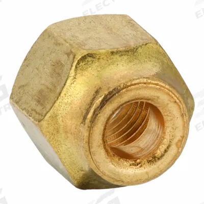 MUELLER Flare Nut: 1/4 in Female SAE, 7/16 in Female SAE Right-Hand, Brass - Flare Nuts & Bushings for Access Valves
