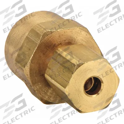 PARKER Compression Fitting Adapter: 1/8 in OD x 1/8 in Pipe Fitting Size, Compression x FNPTF - Standard Sleeve Brass Compression Fittings