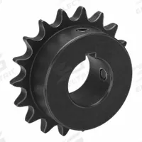 TSUBAKI Single Strand Sprocket: 40, For 1/2 in Chain Pitch, 1 1/8 in Bore Dia, 18 Teeth, Steel (MPN 40B18F-1B). Key specifications — Brand: TSUBAKI.