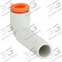 SMC Push-Fit Elbow Fitting: 4 mm OD x 6 mm OD Size, Push-to-Connect x Push-to-Connect, Brass, White (MPN KQ2L04-06A). Key specifications — Brand: SMC.