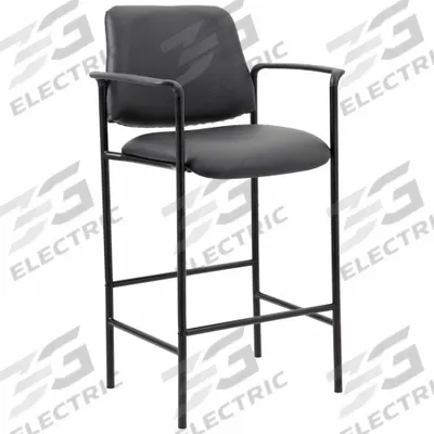BOSS Frame Chair: Black, Black, 0 Casters/Glides, 24 in Overall Wd, 42 in Overall Ht - Counter-Height Side Chairs