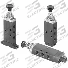 PARKER Manual Air Control Valve: DirectAir 2, Four-Way / Two-Position, Button, 1/8 in Female NPT (MPN 410931000). Key specifications — attr1084737: Aluminum; attr1084764: Manual Air Control Valve; attr1084778: Spool; attr1084767: DirectAir 2; attr1084731: 410931000; attr1084739: PARKER; attr1084765: Manual Return; attr1084768: DirectAir 2.