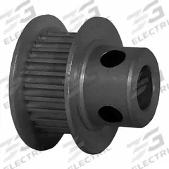 DAYTON Timing Pulley: Modified Curvilinear, Fixed, For GT Timing Belt Section, For 6 mm Belt Wd (MPN 25-2P06-6FA3). Key specifications — attr1328801: DAYTON; attr1328807: Clear Anodized; attr1328808: Powerhouse®.