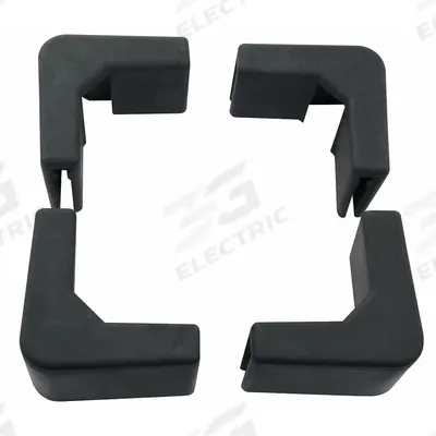 TOUGH GUY Basket Truck Corner Bumper Kit: 33W342, 4 in x 1 in x 3 in, Black, All Basket Trucks - Corner Bumpers for Basket Trucks