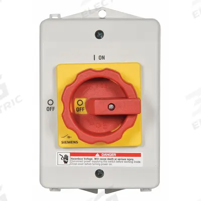 Siemens Safety Switch: Non-Fusible, 30 A, Three Phase - Non-Fusible Disconnect Switches