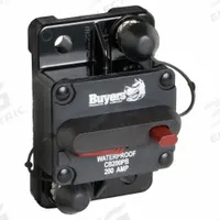 Automotive Circuit Breaker: CB, 42V DC, 200 A at 42V DC, Stud (MPN CB200PB). Key specifications — Series: CB; Voltage: 42V DC; Interrupt Rating: 200 A at 42V DC; Terminal Connection: Stud; Circuit Breaker Type: Hi-Amp Circuit Breaker; Brand: BUYERS PRODUCTS.