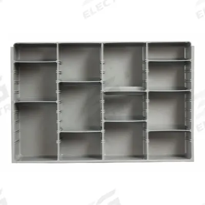 DURHAM MFG Compartment Drawer Insert: 18 in x 12 in x 3 in, 11 9/16 in x 4 5/16 in - Inserts for Large Compartmented Boxes