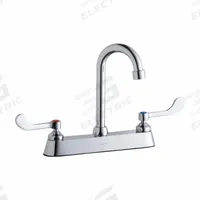 ELKAY Handle-Operated Faucet: Elkay®, Brass, Centerset, Deck, 3 Mounting Holes, 1.5 gpm Flow Rate (MPN LK810GN04T4). Key specifications — Series: Elkay®; Brand: ELKAY.