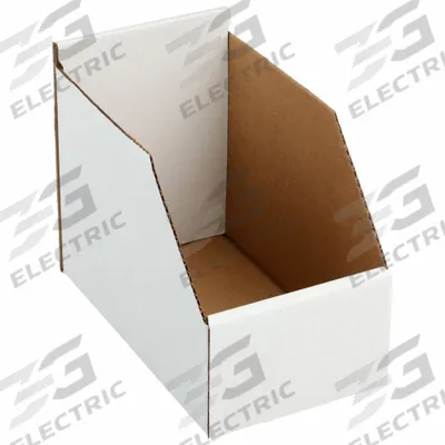PACKAGING CORPORATION OF AMERICA Corrugated Shelf Bin: 11 in Overall Lg, 6 1/4 in x 8 1/2 in - Light-Use Cardboard Shelf Bins