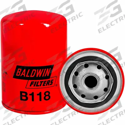 BALDWIN FILTERS Oil Filter: B118, LF3324, 3/4"-16 Thread Size, 5 3/8 in Overall Ht, Oil - Spin-On Oil Filters