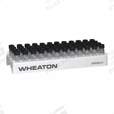 WHEATON Tube Rack: 3 3/4 in Overall Wd, 1 1/8 in Overall Ht, 10 1/2 in Overall Lg - Lab Storage Racks