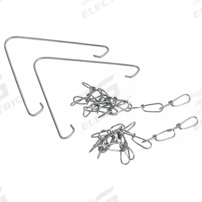 COLUMBIA LIGHTING Chain Hanger Assembly: 2 in Wd, 14 in Lg - Clips, Chains & Hangers for Panel & Troffer Lights