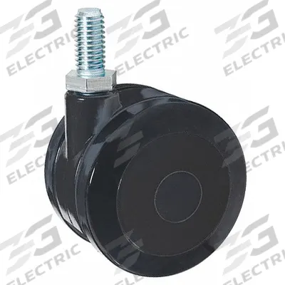 VERSADESK Desk Wheel Set: Rubber, Black, 3 in Dia, 3 in Overall Lg - Office Chair Casters